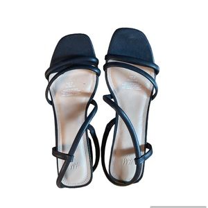 Classic Strappy Black Kitten Heels